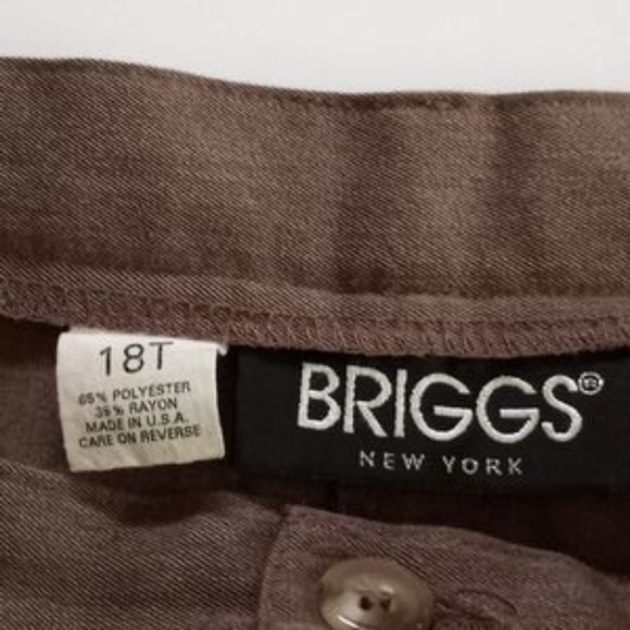 Briggs New York Women's Dress Pants - Size (18T) - Taupe - Picture 3 of 7